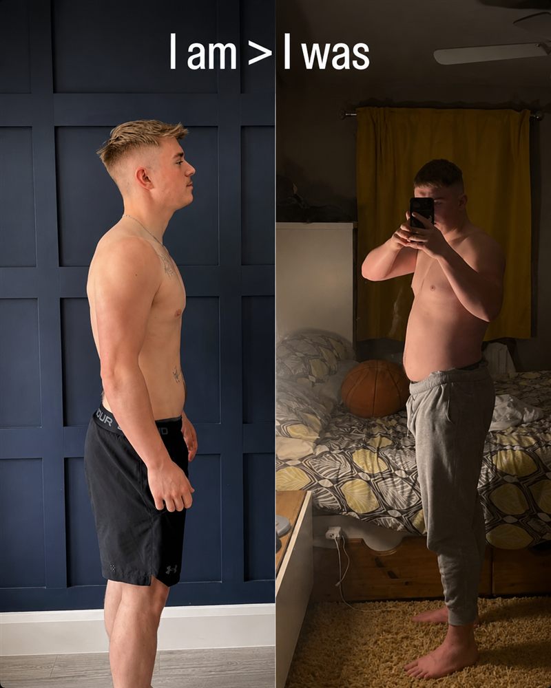 Odhran's transformation, before and after